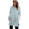 imageXIEERDUO Womens Sweatshirts Casual Tunic Tops Long Sleeve Shirts Oversized With Pockets205grayblue