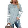 imageXIEERDUO Womens Sweatshirts Casual Tunic Tops Long Sleeve Shirts Oversized With Pockets205grayblue