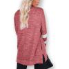 imageXIEERDUO Womens Sweatshirts Casual Tunic Tops Long Sleeve Shirts Oversized With Pockets206russetred