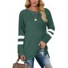 imageXIEERDUO Womens Sweatshirts Casual Tunic Tops Long Sleeve Shirts Oversized With Pockets213greygreen
