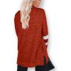 imageXIEERDUO Womens Sweatshirts Casual Tunic Tops Long Sleeve Shirts Oversized With Pockets221orange