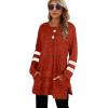 imageXIEERDUO Womens Sweatshirts Casual Tunic Tops Long Sleeve Shirts Oversized With Pockets221orange