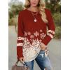 imageXIEERDUO Womens Sweatshirts Casual Tunic Tops Long Sleeve Shirts Oversized With Pockets227snowflake
