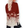 imageXIEERDUO Womens Sweatshirts Casual Tunic Tops Long Sleeve Shirts Oversized With Pockets227snowflake