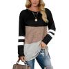 imageXIEERDUO Womens Sweatshirts Casual Tunic Tops Long Sleeve Shirts Oversized With Pockets301blackBrown