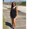 imageXIEERDUO Womens Tank Tops V Neck Basic Solid Color Casual Flowy Summer Sleeveless00black
