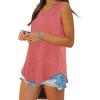 imageXIEERDUO Womens Tank Tops V Neck Basic Solid Color Casual Flowy Summer Sleeveless01coral