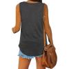 imageXIEERDUO Womens Tank Tops V Neck Basic Solid Color Casual Flowy Summer Sleeveless01darkgrey