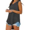 imageXIEERDUO Womens Tank Tops V Neck Basic Solid Color Casual Flowy Summer Sleeveless01darkgrey