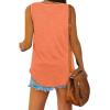 imageXIEERDUO Womens Tank Tops V Neck Basic Solid Color Casual Flowy Summer Sleeveless01orange