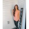 imageXIEERDUO Womens Tank Tops V Neck Basic Solid Color Casual Flowy Summer Sleeveless01pink