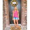 imageXIEERDUO Womens Tank Tops V Neck Basic Solid Color Casual Flowy Summer Sleeveless01purplered