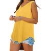 imageXIEERDUO Womens Tank Tops V Neck Basic Solid Color Casual Flowy Summer Sleeveless01yellow