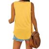 imageXIEERDUO Womens Tank Tops V Neck Basic Solid Color Casual Flowy Summer Sleeveless01yellow