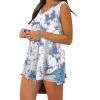 imageXIEERDUO Womens Tank Tops V Neck Basic Solid Color Casual Flowy Summer Sleeveless02white Tie Dye
