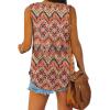 imageXIEERDUO Womens Tank Tops V Neck Basic Solid Color Casual Flowy Summer SleevelessBoho Floral