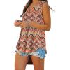 imageXIEERDUO Womens Tank Tops V Neck Basic Solid Color Casual Flowy Summer SleevelessBoho Floral