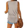 imageXIEERDUO Womens Tank Tops V Neck Basic Solid Color Casual Flowy Summer SleevelessBrown Stripe 1