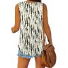 imageXIEERDUO Womens Tank Tops V Neck Basic Solid Color Casual Flowy Summer SleevelessPatternedkhaki Printed