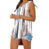 imageXIEERDUO Womens Tank Tops V Neck Basic Solid Color Casual Flowy Summer SleevelessTie Dye Floral
