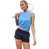 imageWomens Workout Tank Tops Lightweight Sleeveless Shirts for Women Loose Fit Tops for Athletic Running Tennis YogaBlue