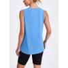 imageWomens Workout Tank Tops Lightweight Sleeveless Shirts for Women Loose Fit Tops for Athletic Running Tennis YogaBlue