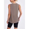imageWomens Workout Tank Tops Lightweight Sleeveless Shirts for Women Loose Fit Tops for Athletic Running Tennis YogaCamel Brown
