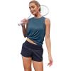 imageWomens Workout Tank Tops Lightweight Sleeveless Shirts for Women Loose Fit Tops for Athletic Running Tennis YogaDark Blue