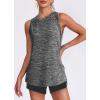 imageWomens Workout Tank Tops Lightweight Sleeveless Shirts for Women Loose Fit Tops for Athletic Running Tennis YogaDark Grey