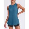 imageWomens Workout Tank Tops Lightweight Sleeveless Shirts for Women Loose Fit Tops for Athletic Running Tennis YogaDeep Blue