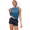 imageWomens Workout Tank Tops Lightweight Sleeveless Shirts for Women Loose Fit Tops for Athletic Running Tennis YogaDeep Blue