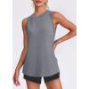 imageWomens Workout Tank Tops Lightweight Sleeveless Shirts for Women Loose Fit Tops for Athletic Running Tennis YogaGrey