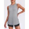 imageWomens Workout Tank Tops Lightweight Sleeveless Shirts for Women Loose Fit Tops for Athletic Running Tennis YogaLight Gray