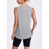 imageWomens Workout Tank Tops Lightweight Sleeveless Shirts for Women Loose Fit Tops for Athletic Running Tennis YogaLight Gray