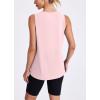 imageWomens Workout Tank Tops Lightweight Sleeveless Shirts for Women Loose Fit Tops for Athletic Running Tennis YogaLight Pink