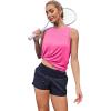 imageWomens Workout Tank Tops Lightweight Sleeveless Shirts for Women Loose Fit Tops for Athletic Running Tennis YogaPink