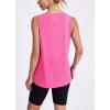 imageWomens Workout Tank Tops Lightweight Sleeveless Shirts for Women Loose Fit Tops for Athletic Running Tennis YogaPink