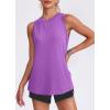 imageWomens Workout Tank Tops Lightweight Sleeveless Shirts for Women Loose Fit Tops for Athletic Running Tennis YogaPurple
