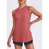 imageWomens Workout Tank Tops Lightweight Sleeveless Shirts for Women Loose Fit Tops for Athletic Running Tennis YogaRed