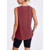 imageWomens Workout Tank Tops Lightweight Sleeveless Shirts for Women Loose Fit Tops for Athletic Running Tennis YogaRed Brown