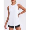 imageWomens Workout Tank Tops Lightweight Sleeveless Shirts for Women Loose Fit Tops for Athletic Running Tennis YogaWhite 1