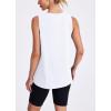 imageWomens Workout Tank Tops Lightweight Sleeveless Shirts for Women Loose Fit Tops for Athletic Running Tennis YogaWhite 1