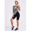 imageWomens Workout Tank Tops Lightweight Sleeveless Shirts for Women Loose Fit Tops for Athletic Running Tennis YogaZblack White Floral