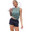 imageWomens Workout Tank Tops Lightweight Sleeveless Shirts for Women Loose Fit Tops for Athletic Running Tennis YogaZfloral Blue