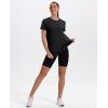 imageWomens Workout Tops Short Sleeve Shirts with Sun Protection Trendy Spring Summer Outfits S3XLBlack