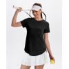 imageWomens Workout Tops Short Sleeve Shirts with Sun Protection Trendy Spring Summer Outfits S3XLBlack