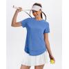 imageWomens Workout Tops Short Sleeve Shirts with Sun Protection Trendy Spring Summer Outfits S3XLBlue