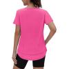 imageWomens Workout Tops Short Sleeve Shirts with Sun Protection Trendy Spring Summer Outfits S3XLHot Pink