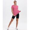 imageWomens Workout Tops Short Sleeve Shirts with Sun Protection Trendy Spring Summer Outfits S3XLWatermelon Red