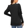imageXIEERDUO Long Sleeve Shirts For Women Tunic Tops Puff Sleeve Shirt Square Neck Top